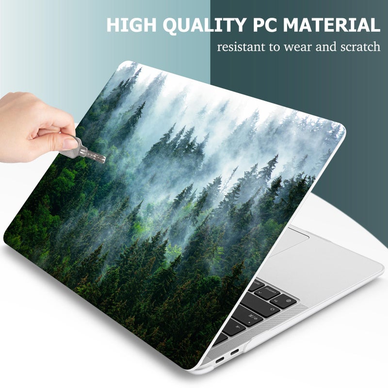May Chen Compatible with New MacBook Air 13 inch Case 2021, 2020 2019 2018 Release Model: M1 A2337 A2179 A1932, Plastic Matte Hard Shell Case Cover for Mabook Air 13 inch with Retina Dispaly, Forest - Image 4